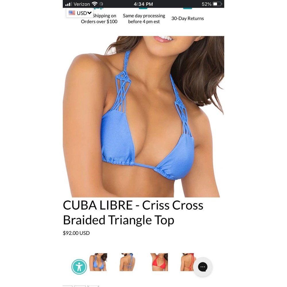 LULI Fama Gorgeous Blue Cuba 2 piece bikini